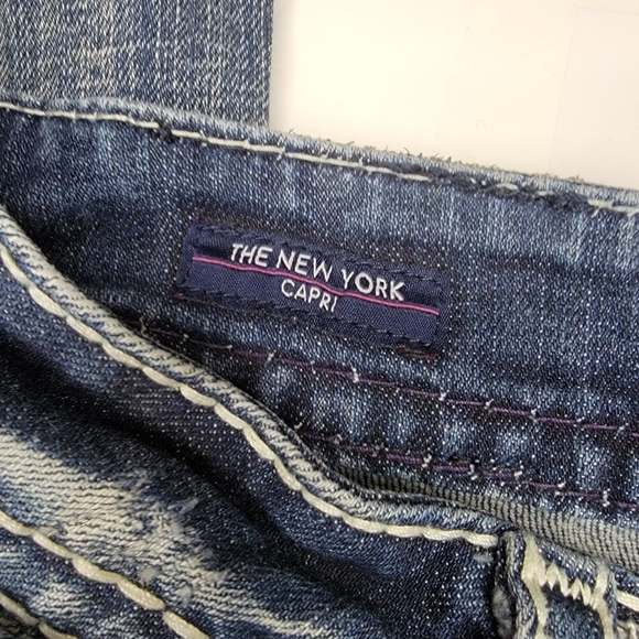 Vigoss The New York Capri Vintage Wash Embellished Flap Pocket Size 3/4 **** - Picture 7 of 13